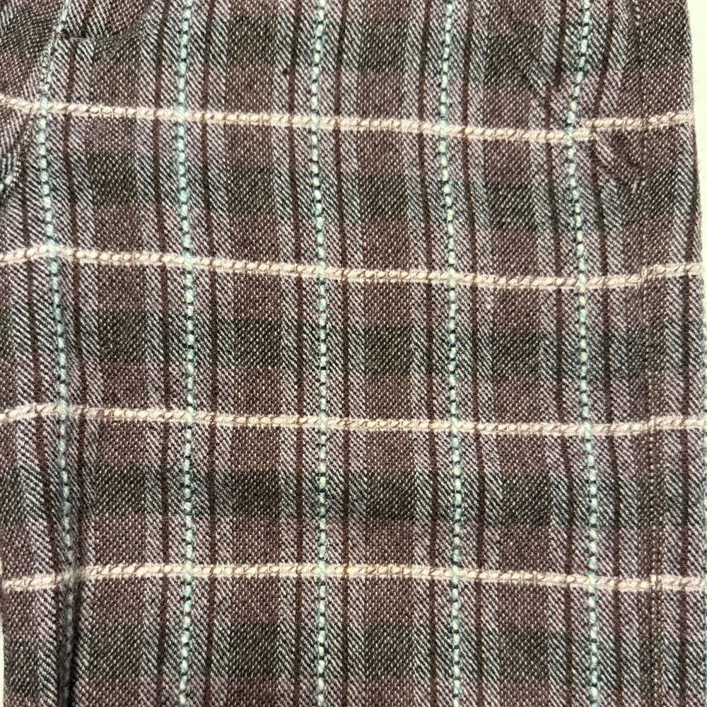 Free People Women’s Mauve Wool Blend Plaid Trousers Size 0 - Picture 7 of 13